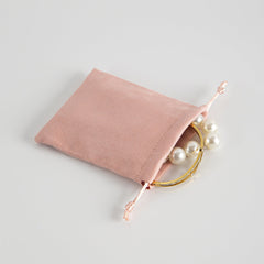 Bolsas de embalaje para joyas de franela de estilo sencillo, de colores sólidos y para uso diario, 1 unidad