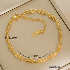 Pulseras de acero inoxidable 304 con diseño geométrico de estilo urbano, elegantes y sencillas, a granel.