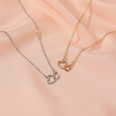 Internet celebrity retro peach heart necklace female love heart-shaped fashion design clavicle chain simple love jewelry jewelry for girls