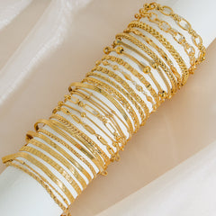 Modern Style Classic Style Letter Solid Color 304 Stainless Steel Bracelets In Bulk