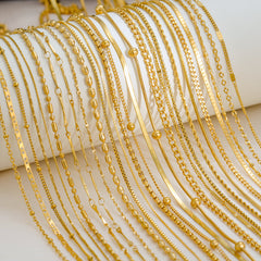 Wholesale Jewelry Basic Simple Style Solid Color 304 Stainless Steel 18K Gold Plated Necklace