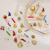 1 pieza 11,34 x 11,08 mm, 24,65 x 13,62 mm, 4,29 x 24,15 mm, acero inoxidable 304, circonita chapada en oro de 18 quilates, forma de corazón, colgante de caramelo, accesorios de joyería