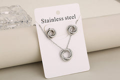 Wholesale Jewelry Casual Vacation Classic Style Circle 304 Stainless Steel 18K Gold Plated Jewelry Set