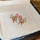 1 Pair Christmas Elegant Simple Style Bow Knot Alloy Ear Studs