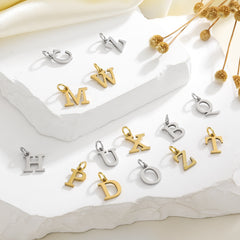 1 Piece Titanium Steel Letter Beads Jewelry Accessories