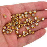 20 piezas/paquete de accesorios de joyería con colgante geométrico de acero inoxidable 304 de 6 mm de diámetro.