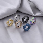 Stainless steel electroplated U-shaped ear clips without ear piercings 4 pairs