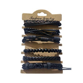 Cowhide hand rope men's hand-woven punk leather bracelet