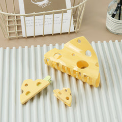 Pinza para el pelo con forma de queso, creativa, con forma de disco, con forma de tiburón, para niña, con forma de garra para el pelo, en forma de triángulo, para el pelo, accesorios para el cabello