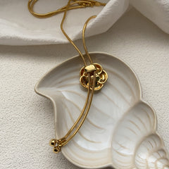 Metal Adjustable Camellia Necklace pendants 2 pieces