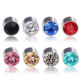 Magnetic rhinestone stud earrings without ear holes Flash drill magnet earclip Flash ear bone clip