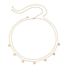 Cadena de metal estilo punk retro con diseño de mariposa, ajustable, multicapa, para el cuerpo (compra mínima: 2 unidades)