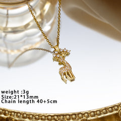 Santa Claus Elk Snowman Bells Versatile Necklace (Minimum purchase 2 pcs)