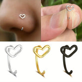 Love nose ring nose stud titanium steel body puncture jewelry anti-allergic