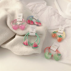 Children's carrot headband cute fruit headgear baby tied hair rubber band cherry hair rope hair band