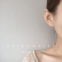 Love stud earrings women's peach heart ear jewelry accessories