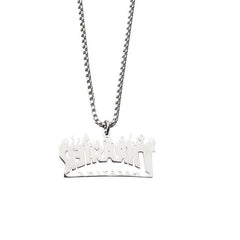 Titanium steel necklace men's hip hop street alloy pendant