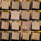 Wholesale Jewelry Sweet Simple Style IG Style Starfish Heart Shape Bow Knot Titanium Steel Plating Pendant Necklace