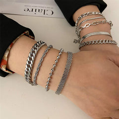 Titanium steel men's bracelet stainless steel bracelet