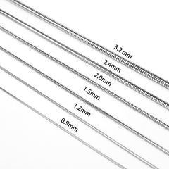 Vacuum electroplated round snake bone chain titanium steel necklace