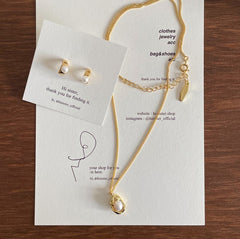 925 Sterling Silver Necklace Pearl Pea Necklace