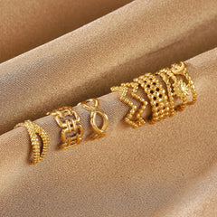 1 pieza de aretes de acero inoxidable 304 con revestimiento geométrico estilo IG de estilo simple