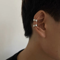 Design Letter Holeless Ear Clips Men