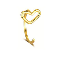 Anillo de nariz Love, piercing para la nariz de acero de titanio, joyería anti-perforación, antialérgico.