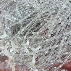 Butterfly Millet Bead Pearl Necklace Natural White Fritillary Transparent White Crystal Necklace Double Layer women