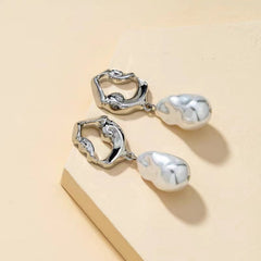 Pendientes de perlas barrocas naturales para mujer