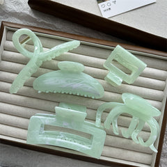 Women's Elegant Solid Color Plastic Hair Claws