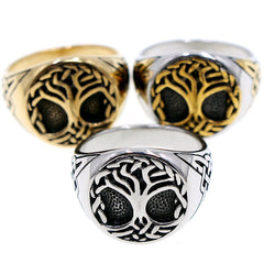 Men's Punk Titanium Steel Ring, Stainless Steel Ring