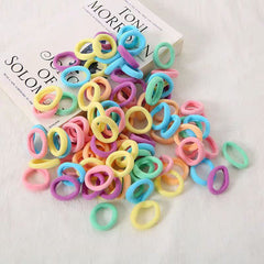 Children's rubber band candy-colored thumb hair band 2 pc/unit