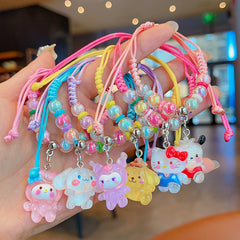 Pulsera Kulomi para niños, joyería Sanrio para niñas, linda cuerda de mano de dibujos animados para bebés, pequeños regalos, accesorios exquisitos