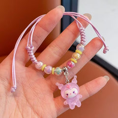 Pulsera infantil con dibujos animados Kulomie, linda pulsera de cuerda de mano de dibujos animados para niñas