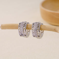 1 Pair Basic Simple Style Geometric Inlay Copper Zircon Earrings