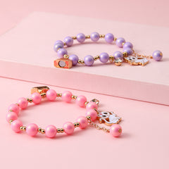 Children's bracelets, jewelry setscat bracelets, pink beads