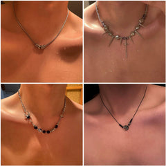 Cross Titanium Steel Necklace Men's Hip Hop Punk Cuban Chain