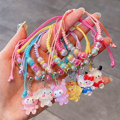 Pulsera Kulomi para niños, joyería Sanrio para niñas, linda cuerda de mano de dibujos animados para bebés, pequeños regalos, accesorios exquisitos