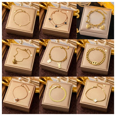 Simple Style Commute Geometric Titanium Steel Bracelets In Bulk