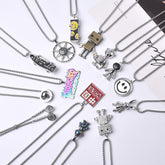 Titanium steel necklace men's hip hop street alloy pendant