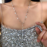 Golden/silver body chain, pentagram zircon pendant (Minimum purchase of 2 pcs)