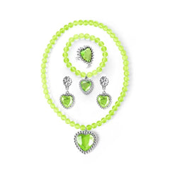 Anillo infantil de la princesa Elsa de Frozen, collar infantil, pendientes infantiles, conjunto de cuatro piezas, joyería infantil Spot