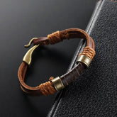 Men's Bracelet Leather Weave Hand Rope Vintage Bracelet Accessories Cow Leather Bracelet