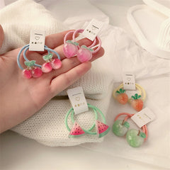 Children's carrot headband cute fruit headgear baby tied hair rubber band cherry hair rope hair band