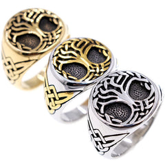 Men's Punk Titanium Steel Ring, Stainless Steel Ring