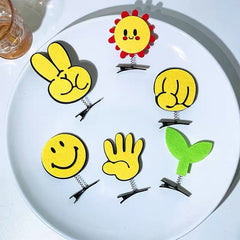 Cute expression hairpin rock scissors cloth duck bill clip children's headdress