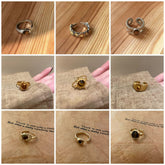 Tiger's eye ring index finger ring