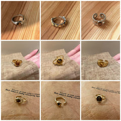 Anillo de ojo de tigre para el dedo índice