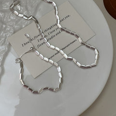 Collar con colgante de gorro esmerilado de plata de ley S925 con cadena para clavícula